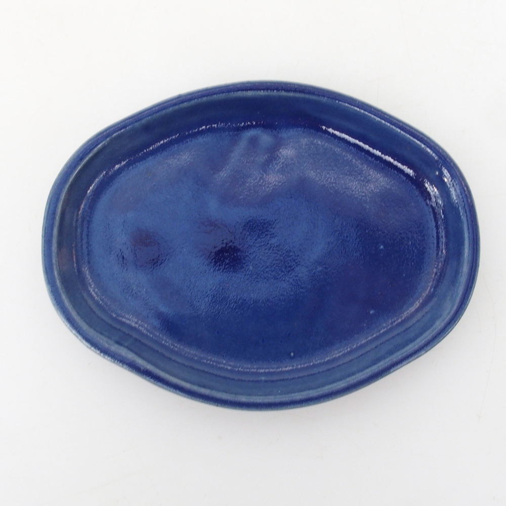 Keramická podmiska H05 -11 x 8,5 x 1 cm  - modrá