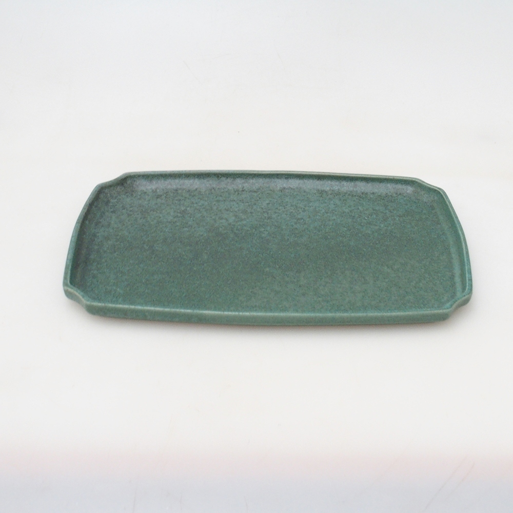 Keramická podmiska H07 - 28 x 19 x 1,5 cm - zelená