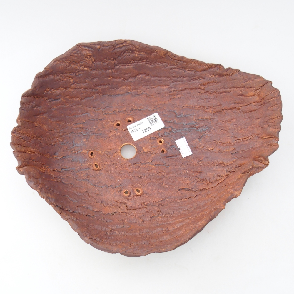 Keramická Skořápka  28 x 22,5 x 7 cm , barva hnědá