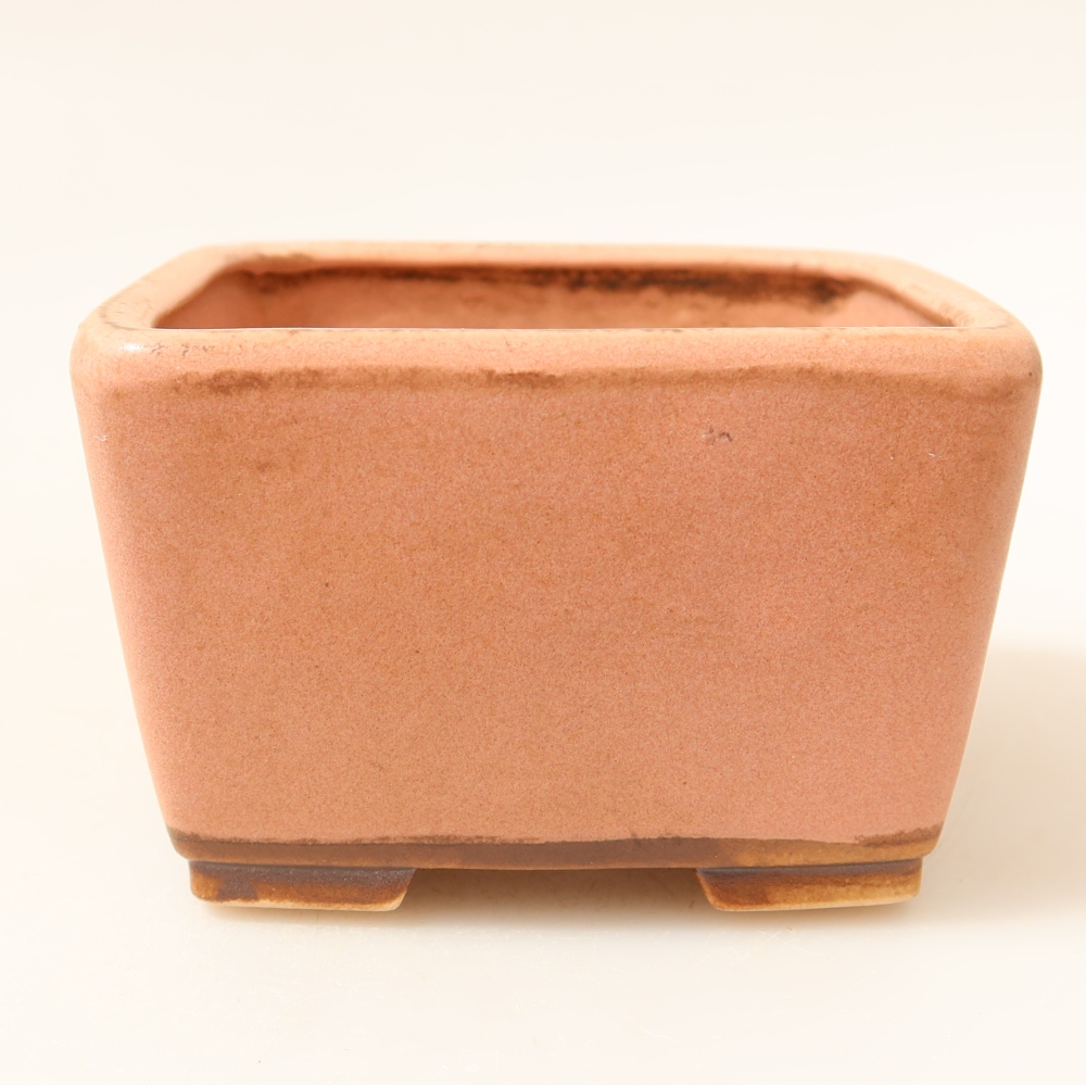 Keramická bonsai miska 8,5 x 8,5 x 5,5 cm, barva růžová