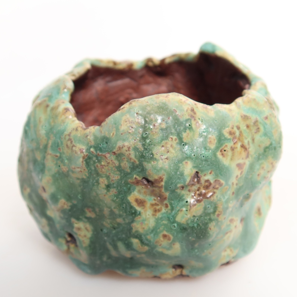 Keramická Skořápka  7 x 7 x 6 cm , barva zelená