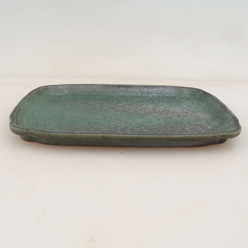 Keramická podmiska H50 - 18 x 13 x 1 cm - zelená