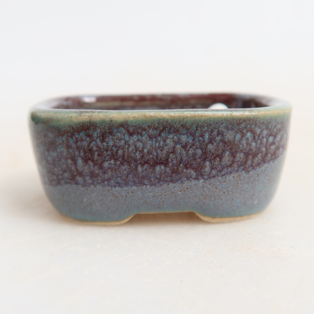Keramická bonsai miska 4 x 3,5 x 2 cm, barva šedá