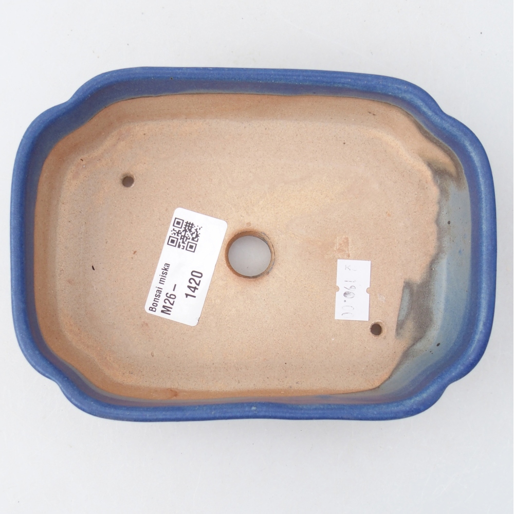 Keramická bonsai miska 16 x 11,5 x 4 cm, barva modrá