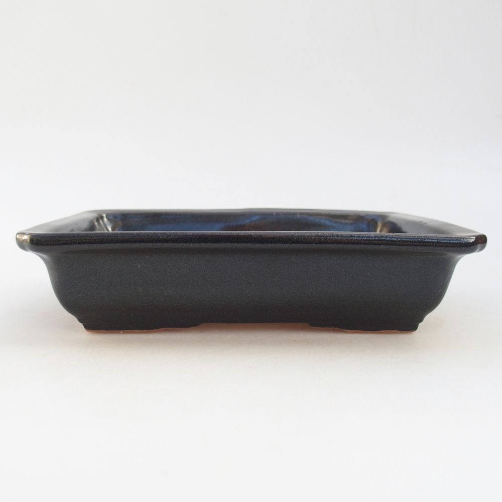 Keramická bonsai miska 18 x 13,5 x 4 cm, barva černá