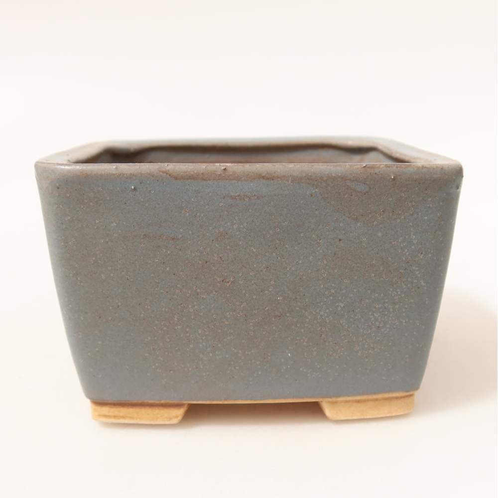 Keramická bonsai miska 10,5 x 10,5 x 7 cm, barva modrá