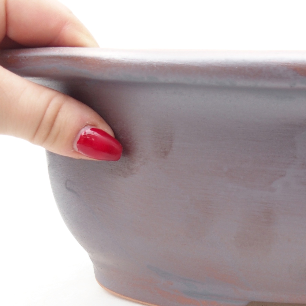 Keramická bonsai miska 30 x 25 x 10 cm, barva kovová