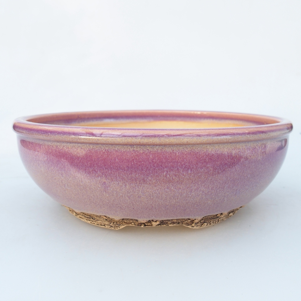 Keramická bonsai miska 20,5 x 20,5 x 6,5 cm, barva fialová