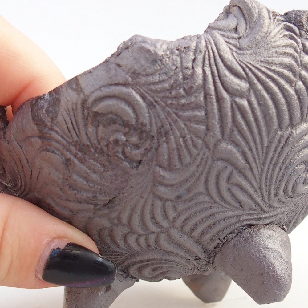 Keramická Skořápka 10 x 9 x 7 cm , barva kovová