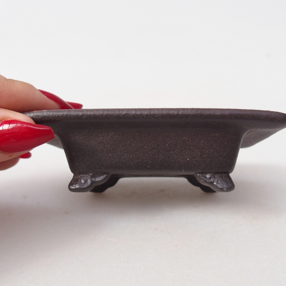 Mini bonsai miska 9,5 x 6,5 x 3 cm, barva hnědá