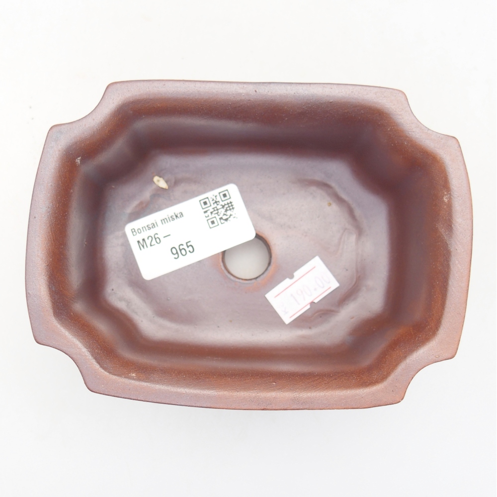 Keramická bonsai miska 12 x 9 x 5 cm, barva kovová