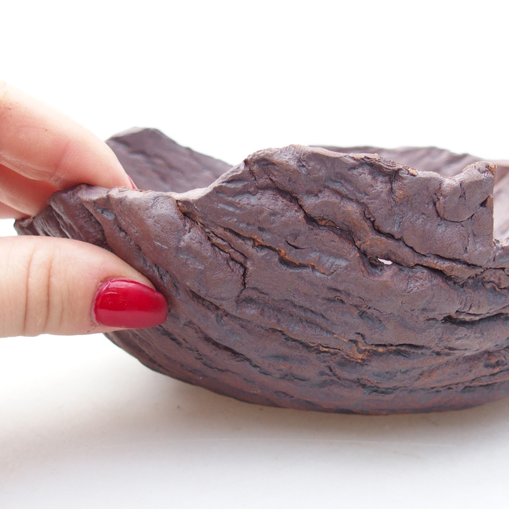 Keramická Skořápka  19 x 17 x 7 cm , barva hnědá