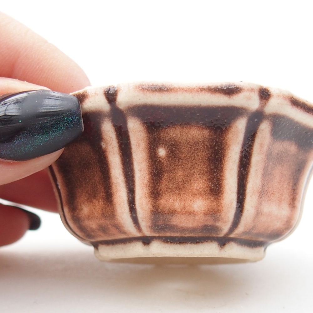 Mini bonsai miska 6 x 6 x 3 cm, barva růžová