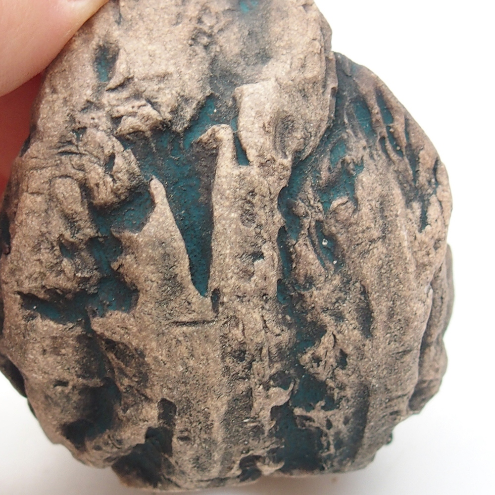 Keramická Skořápka  6,5 x 5,5 x 6 cm , barva zelená