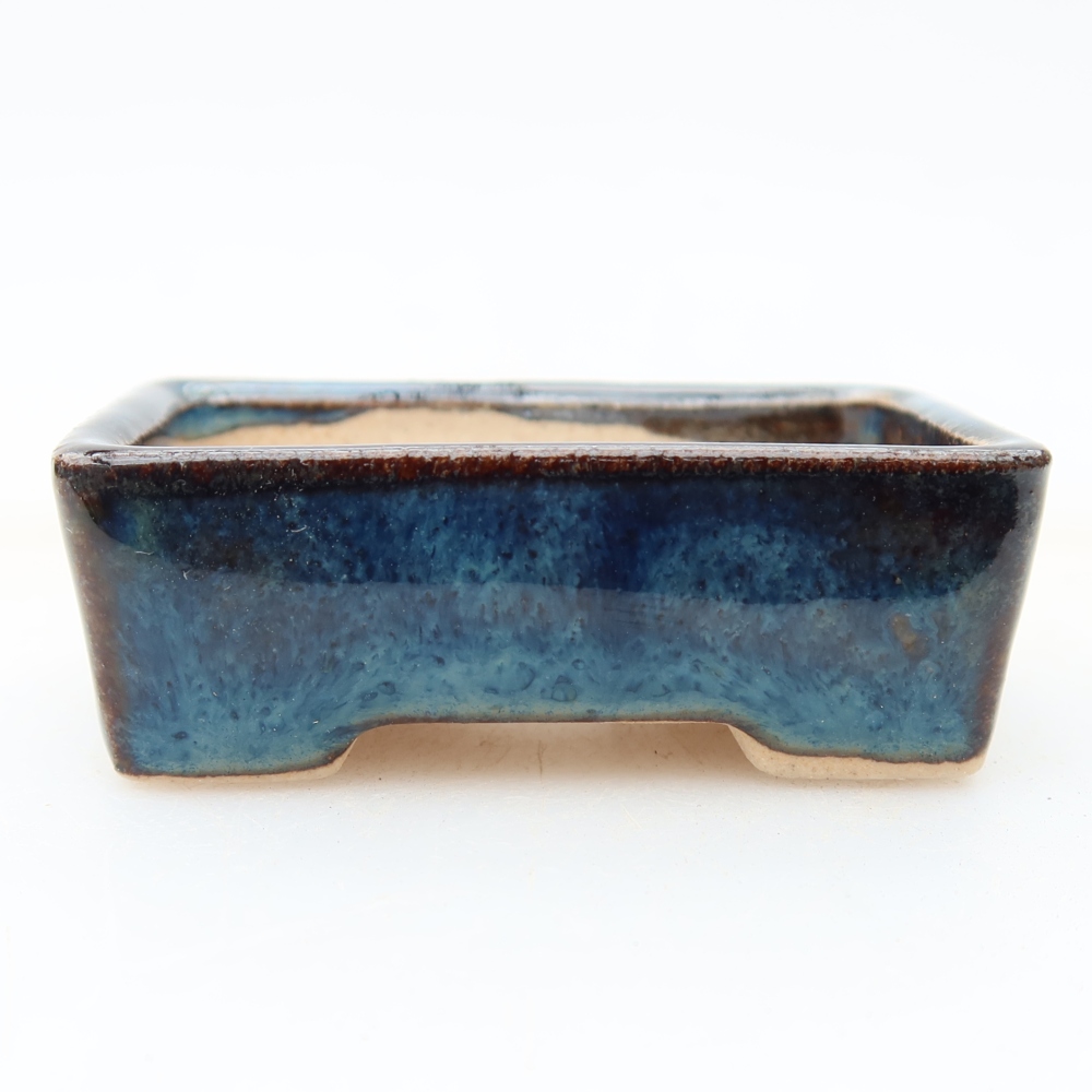 Keramická bonsai miska 5 x 3 x 2 cm, barva modrá