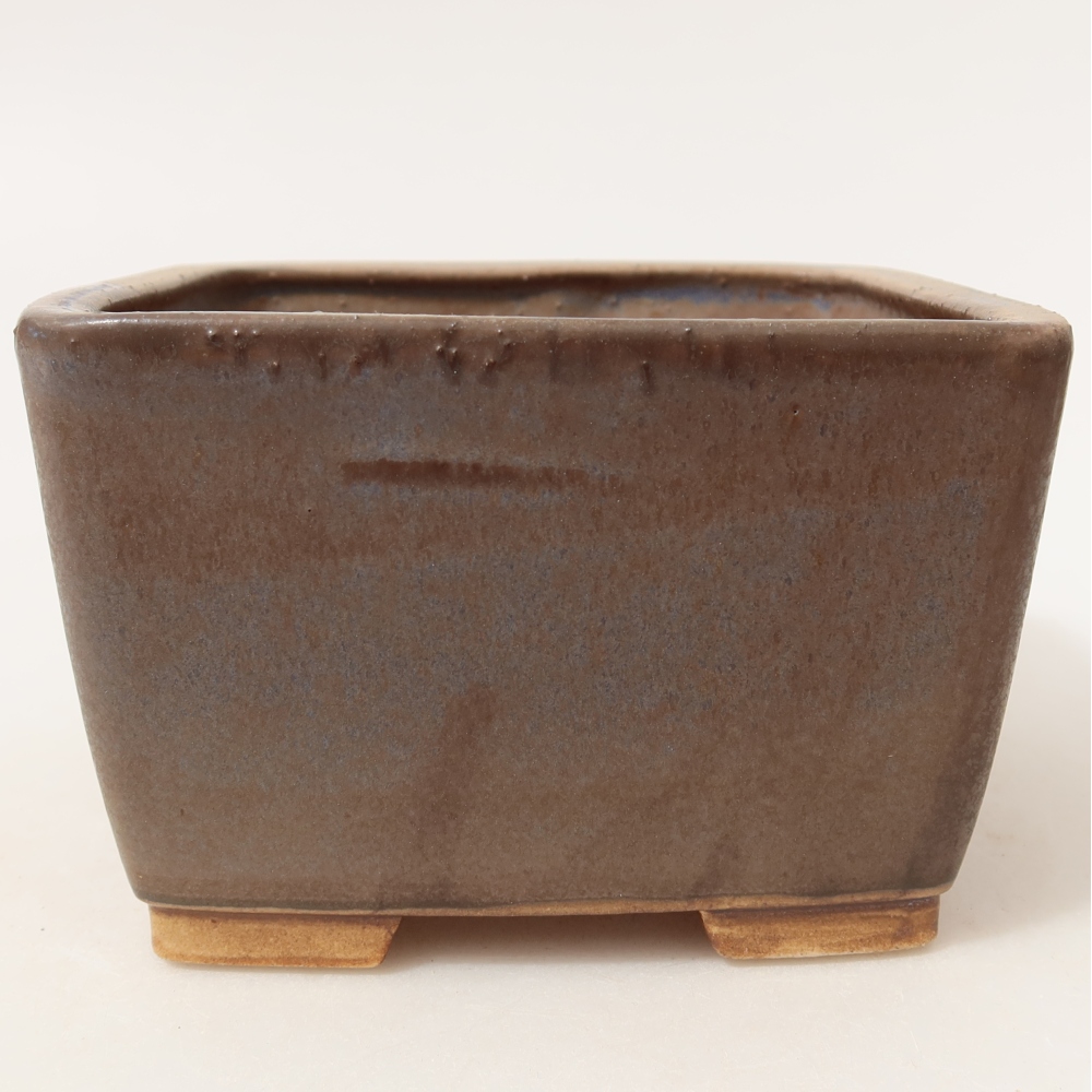 Keramická bonsai miska 13 x 13 x 8 cm, barva modrá