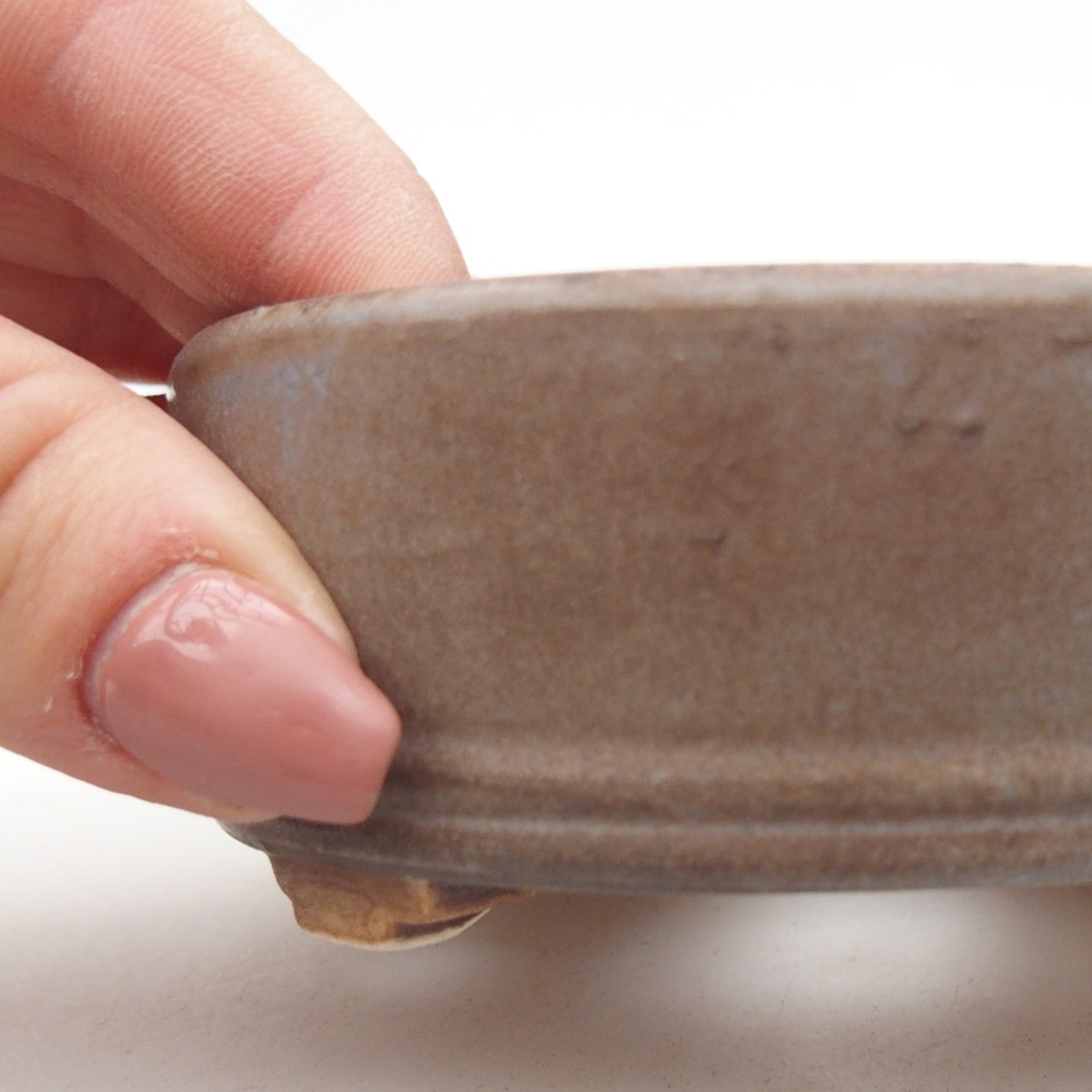 Keramická bonsai miska 9 x 9 x 3,5 cm, barva modrá