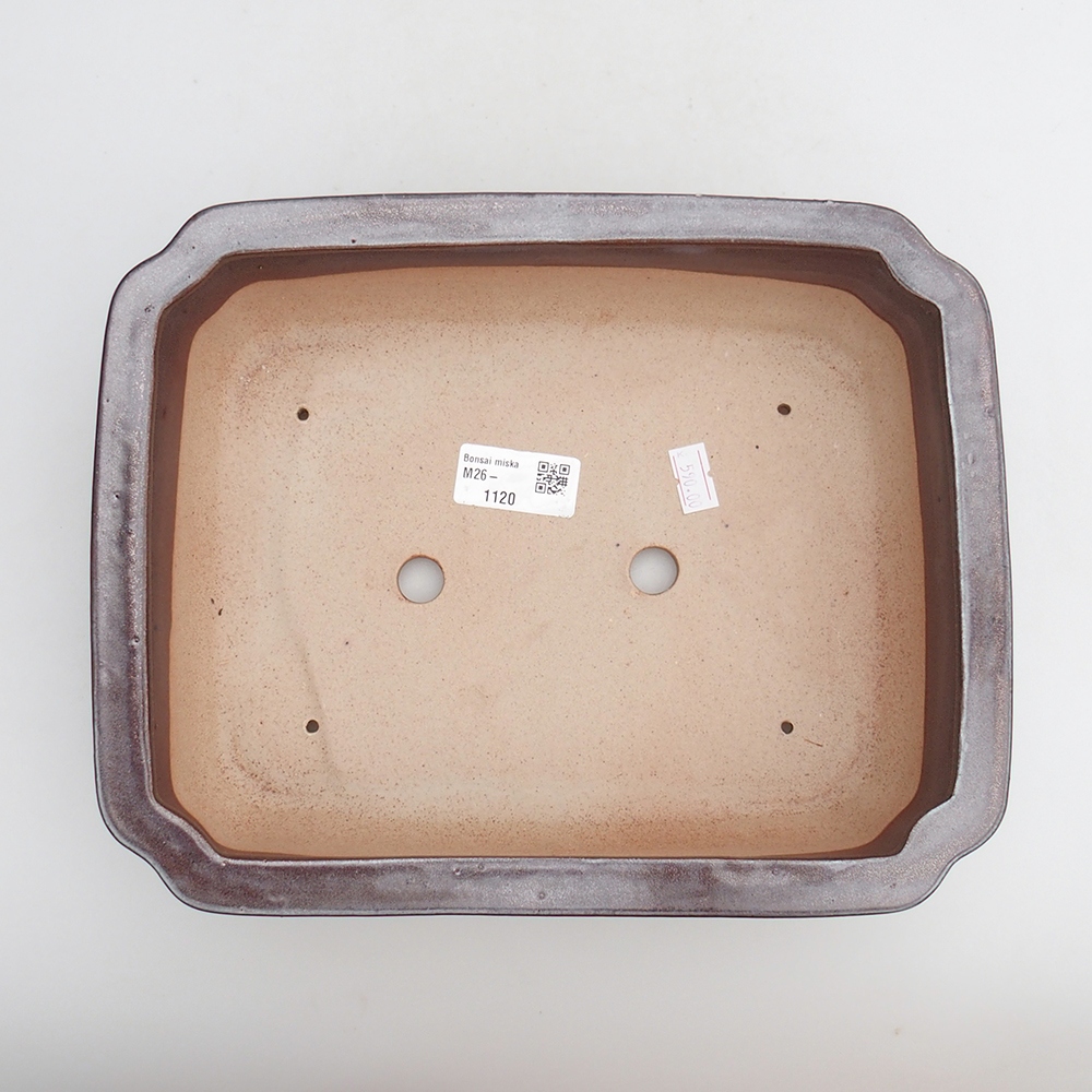 Keramická bonsai miska 27 x 21 x 7 cm, barva hnědá