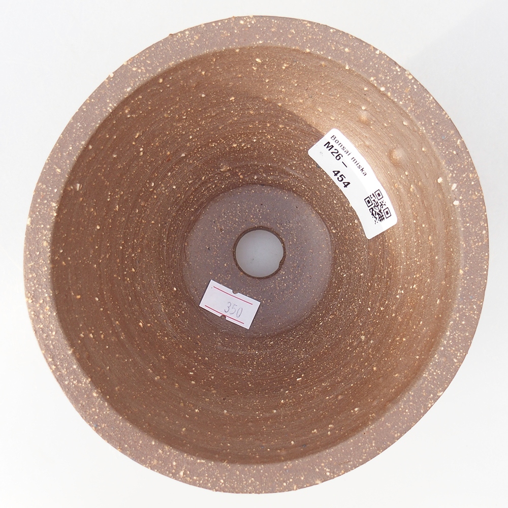 Keramická bonsai miska 15 x 15 x 9 cm, barva hnědá