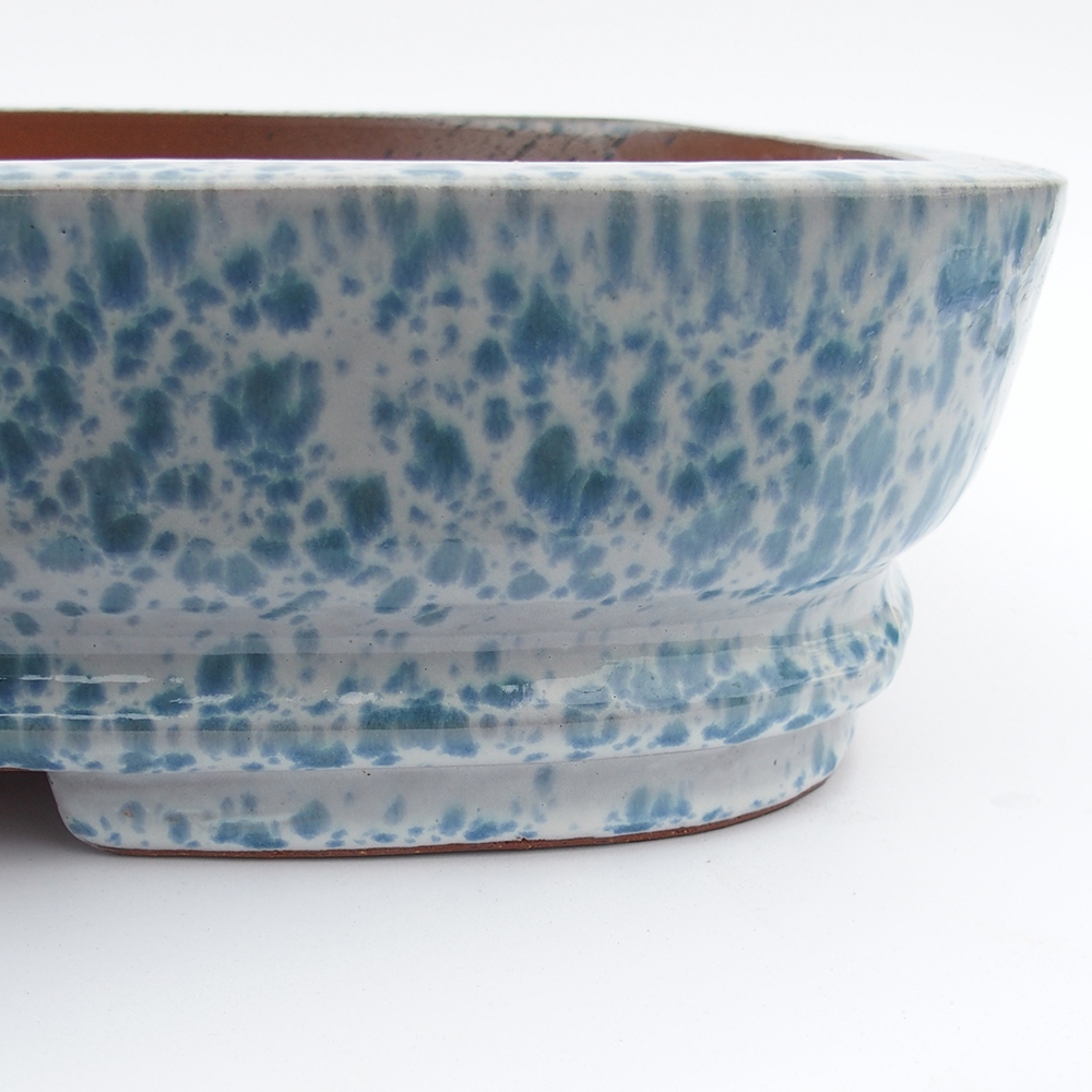 Miska 63 x 42 x 12 cm barva modrobílá