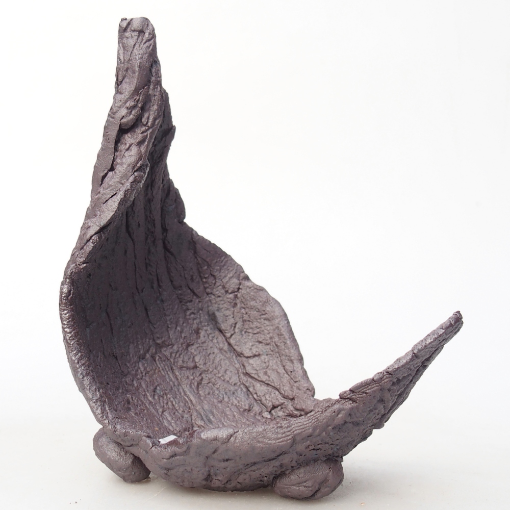 Keramická Skořápka 9,5 x 8 x 11,5 cm , barva kovová