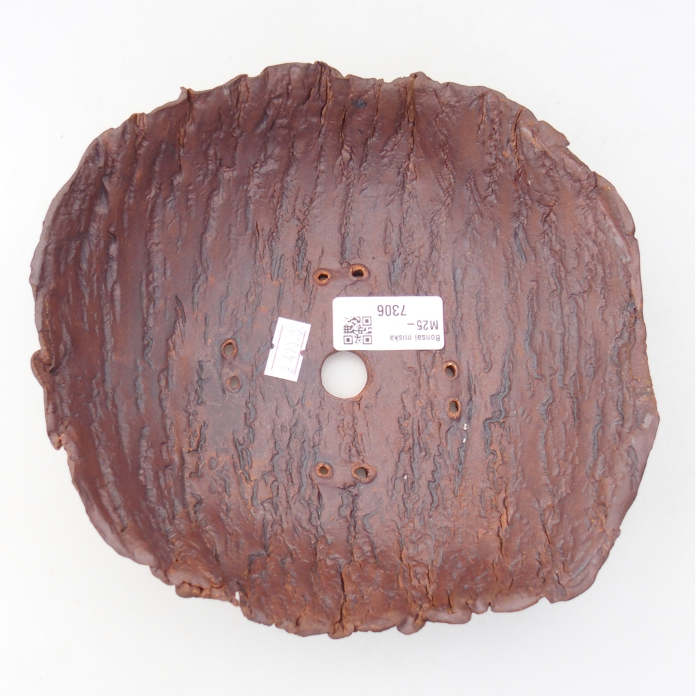 Keramická Skořápka  20 x 19 x 6,5 cm , barva hnědá