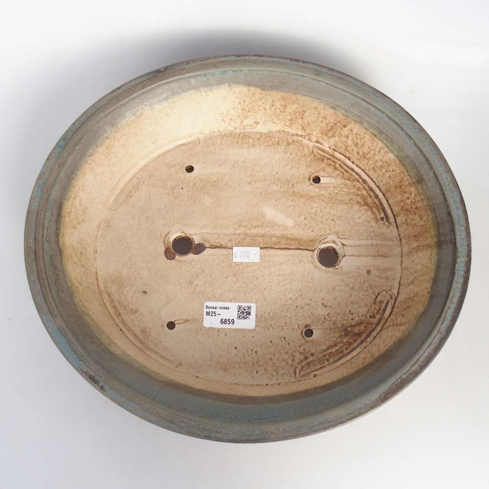 Keramická bonsai miska 32 x 29 x 7 cm, barva modrá