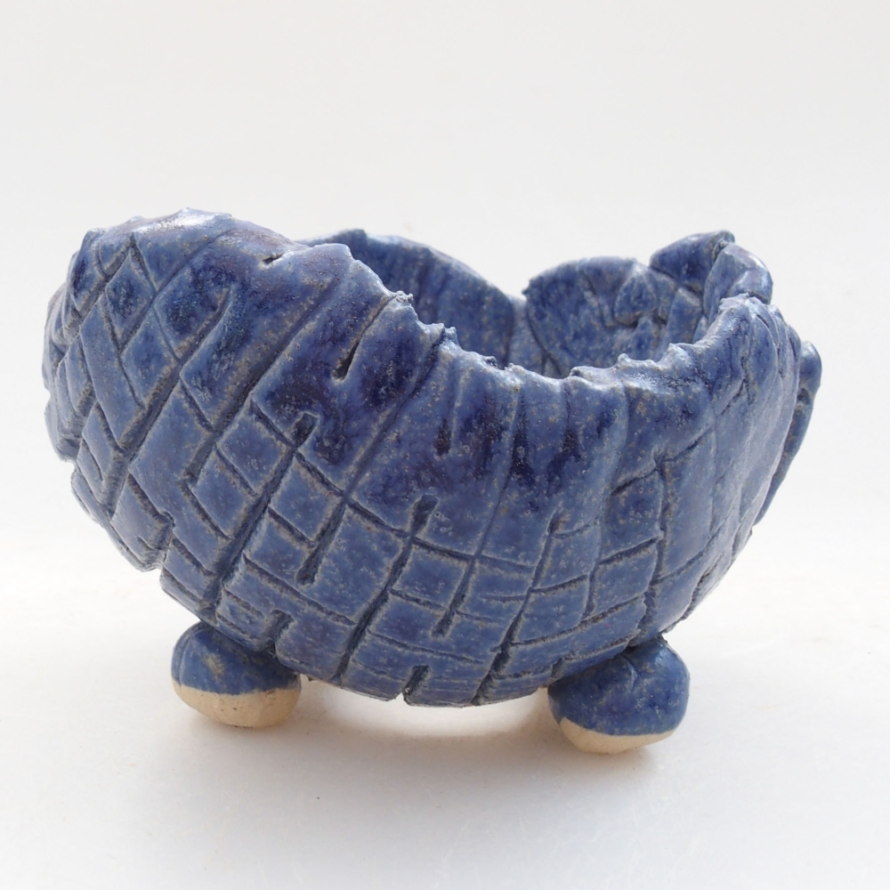 Keramická Skořápka  7 x 7 x 5,5 cm , barva modrá