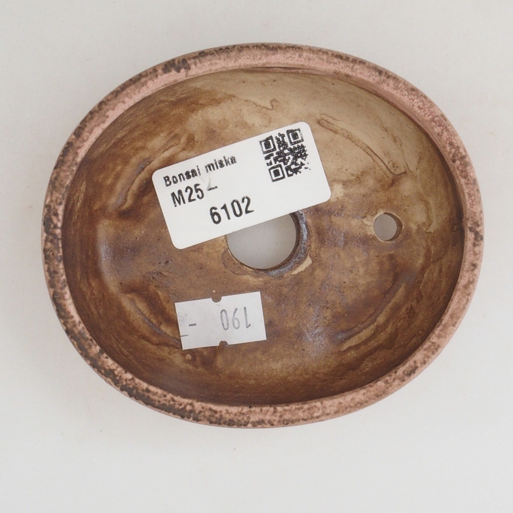 Keramická bonsai miska 9,5 x 8 x 3 cm, barva růžová