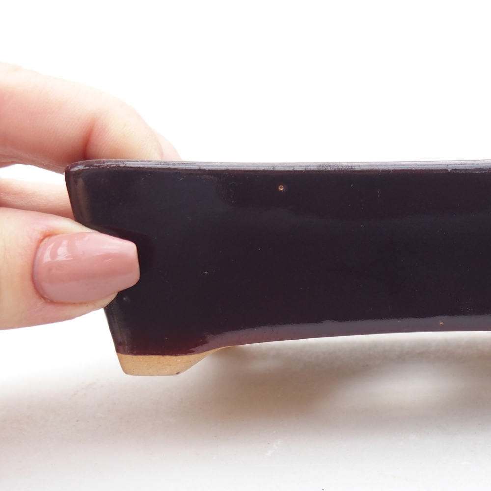 Keramická bonsai miska 11,5 x 9 x 3,5 cm, barva hnědá