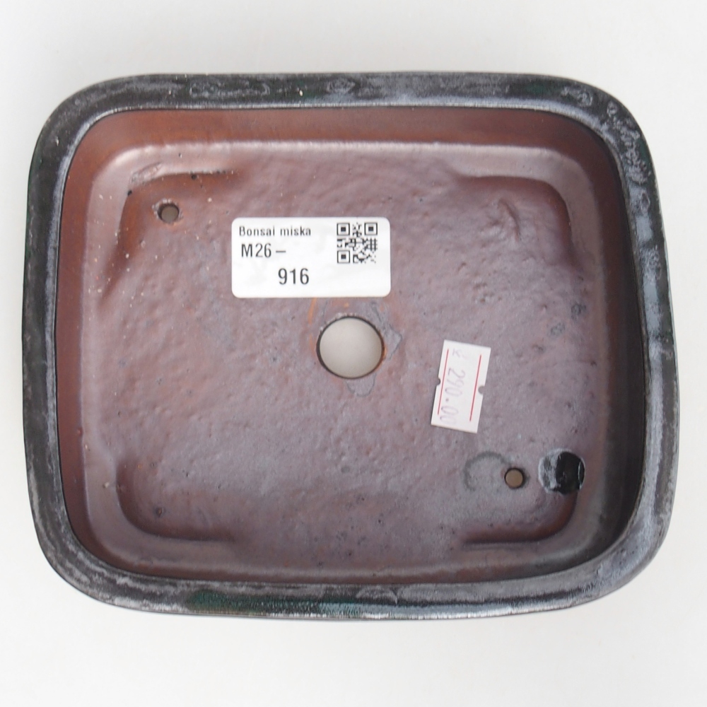 Keramická bonsai miska 14,5 x 12,5 x 4,5 cm, barva černá