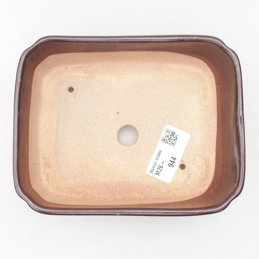 Keramická bonsai miska 15 x 12 x 4,5 cm, barva hnědá