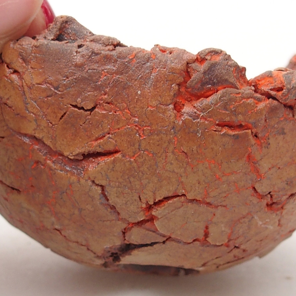 Keramická Skořápka  7 x 7 x 3,5 cm , barva oranžová