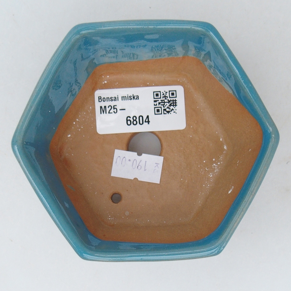 Keramická bonsai miska 10,5 x 9,5  x 5 cm, barva modrá