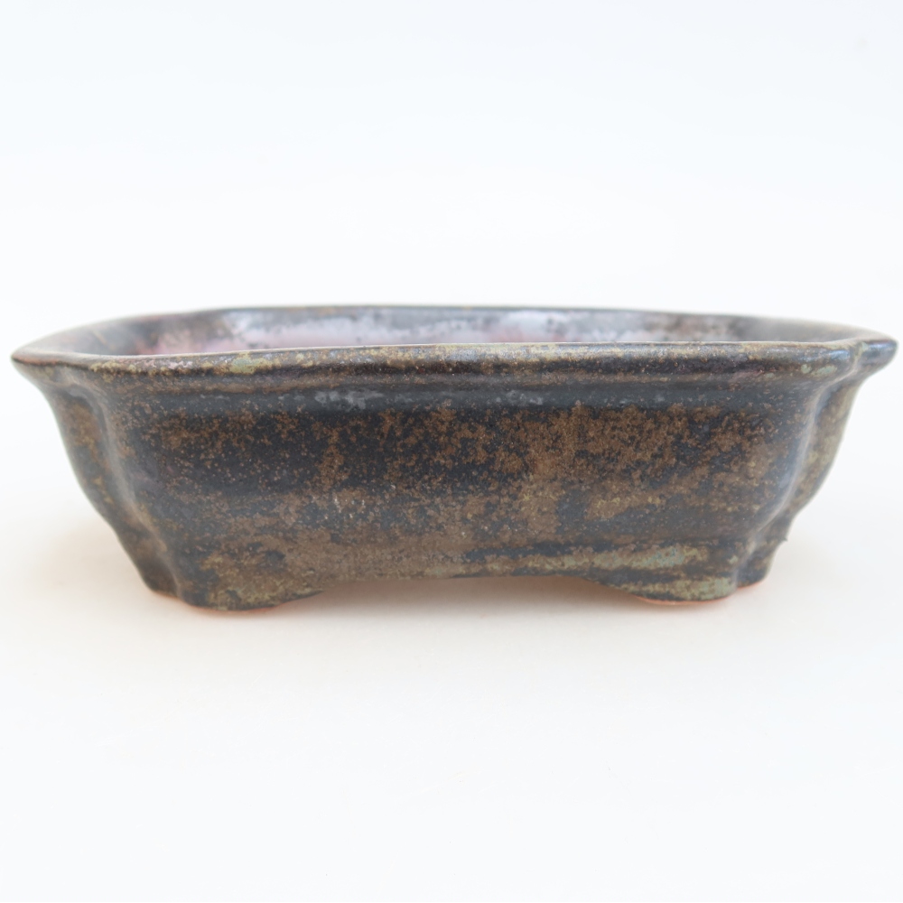 Keramická bonsai miska 15,5 x 12 x 4,5 cm, barva hnědá
