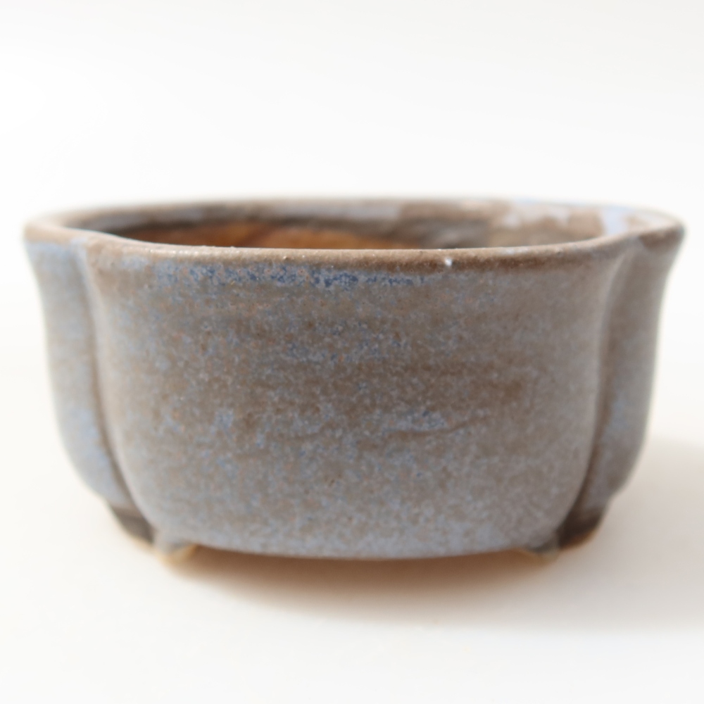 Keramická bonsai miska 8 x 7,5 x 3,5 cm, barva modrá