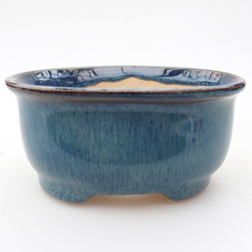 Mini bonsai miska 9,5 x 8 x 4,5 cm, barva modrá