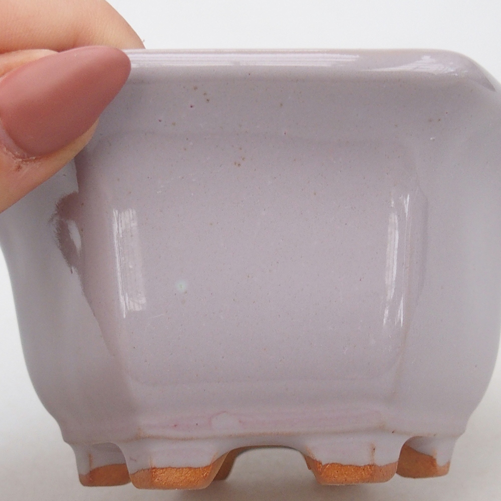 Keramická bonsai miska 10,5 x 9,5  x 5,5 cm, barva růžová