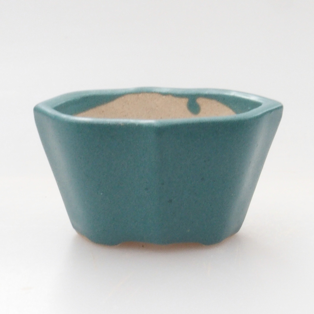 Keramická bonsai miska 3 x 4,5 x 2,5 cm, barva modrá