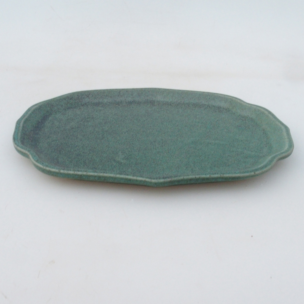 Keramická podmiska H51 -18,5 x 14,5 x 1 cm - zelená