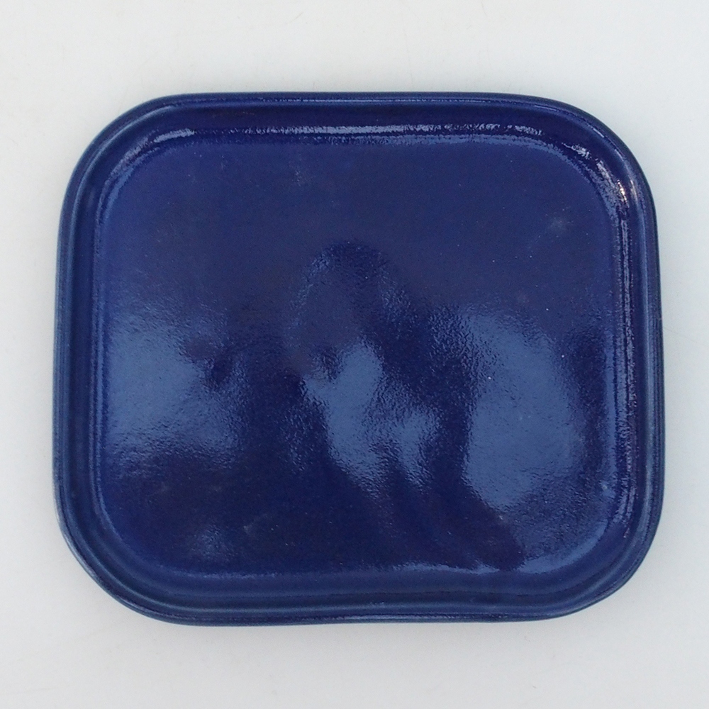 Keramická podmiska H38 -12 x 11 x 1 cm  - modrá