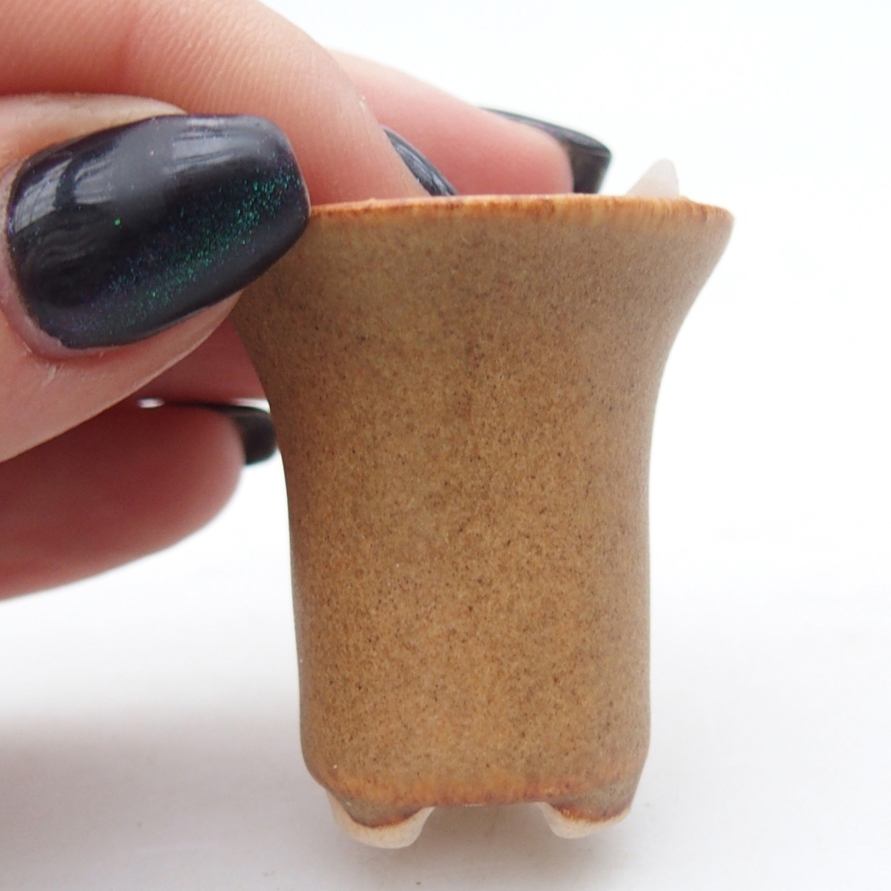 Mini bonsai miska 3 x 3 x 3,5 cm, barva hnědá