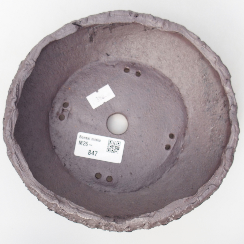 Keramická bonsai miska 18 x 17 x 5 cm, barva kovová