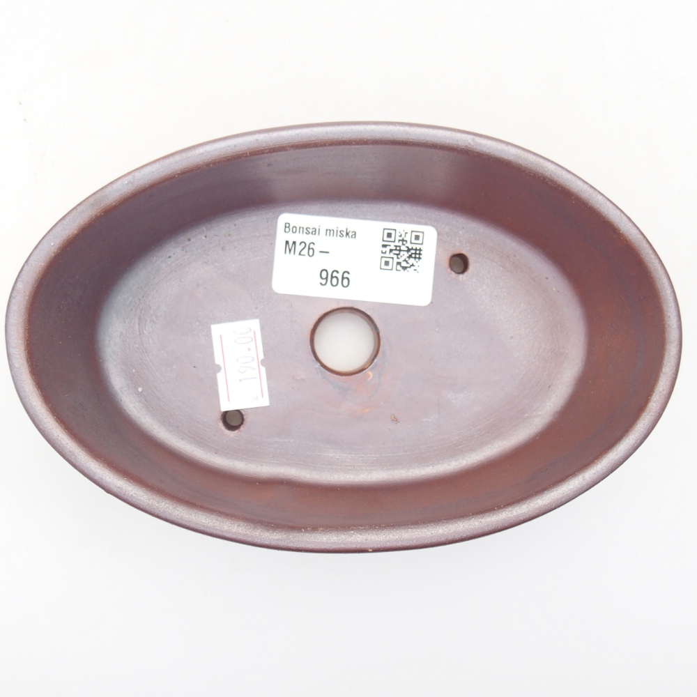 Keramická bonsai miska 15 x 9,5 x 4 cm, barva kovová