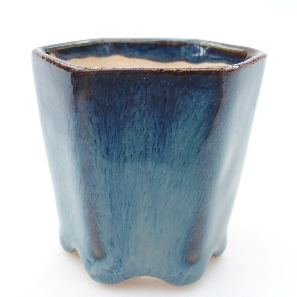 Mini bonsai miska 5,5 x 5 x 5 cm, barva modrá