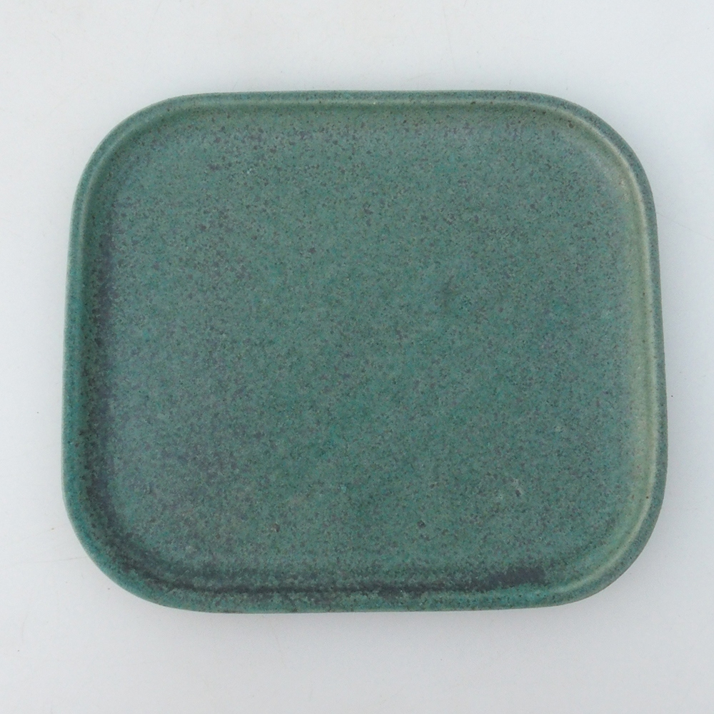 Keramická podmiska H37 -14,5 x 13 x 1 cm - zelená