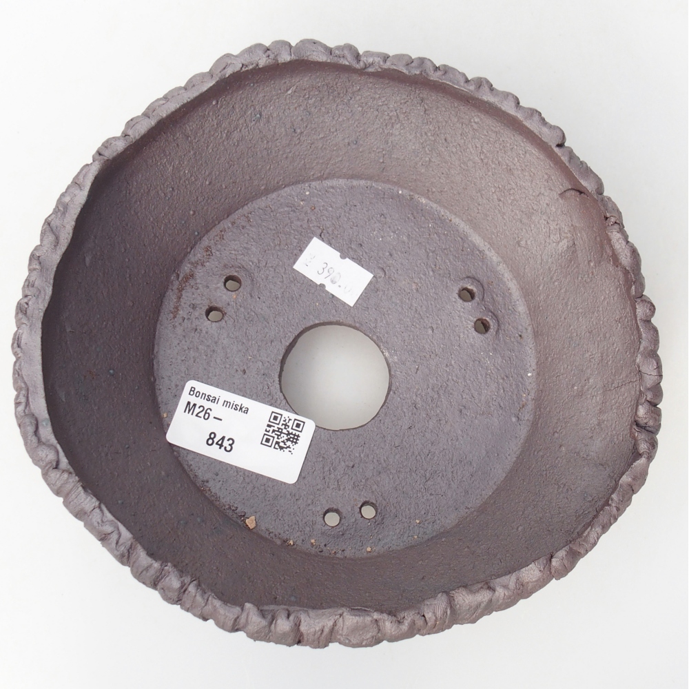 Keramická bonsai miska 16,5 x 16,5 x 6,5 cm, barva kovová