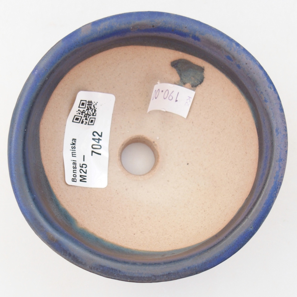 Keramická bonsai miska 9,5 x 9,5 x 5 cm, barva modrá