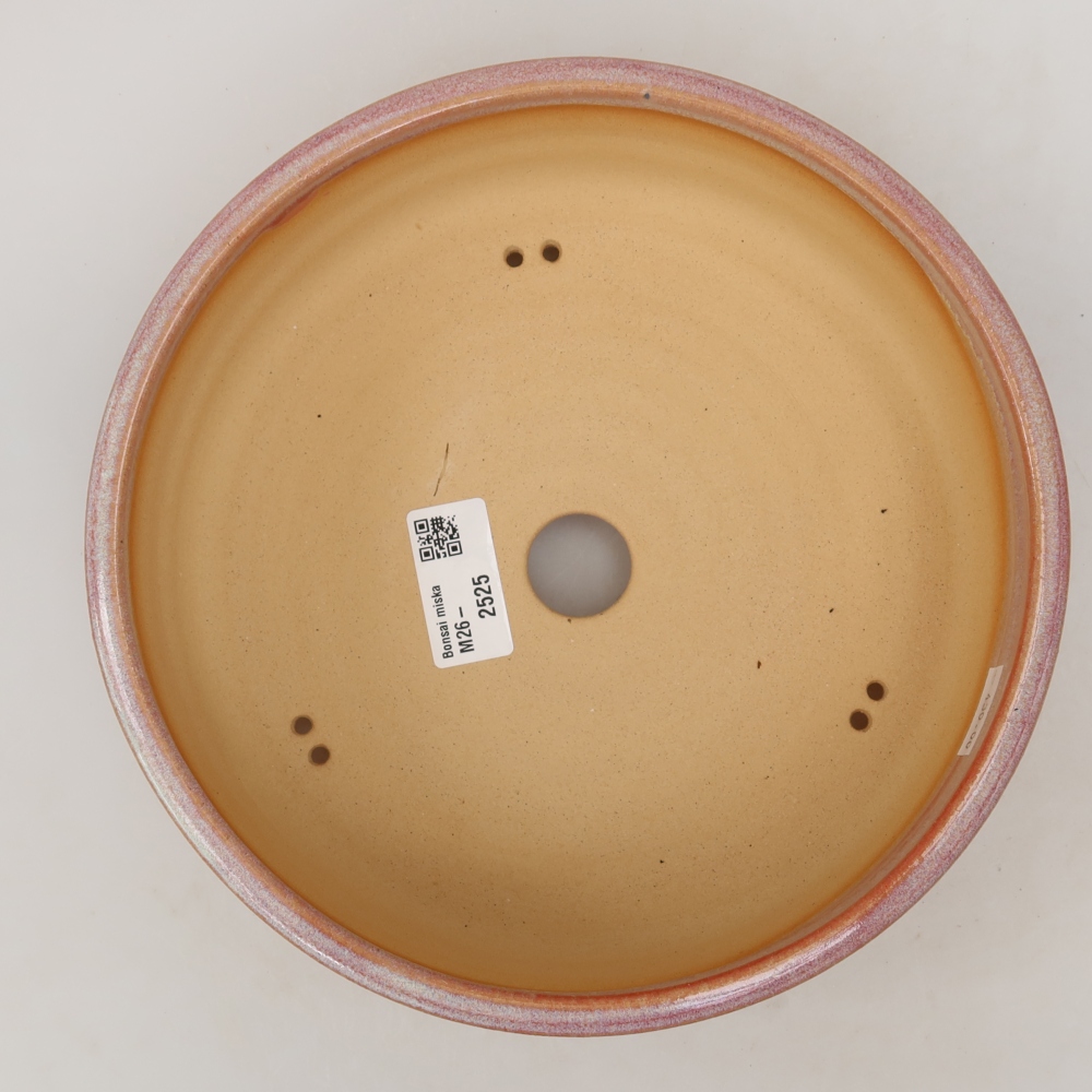 Keramická bonsai miska 21,5 x 21,5 x 6,5 cm, barva růžová