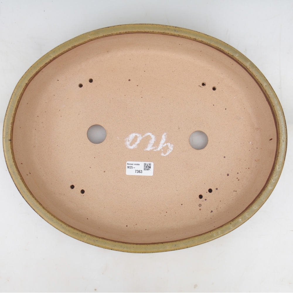 Bonsai miska 38,5 x 31 x 7,5 cm , barva žlutá